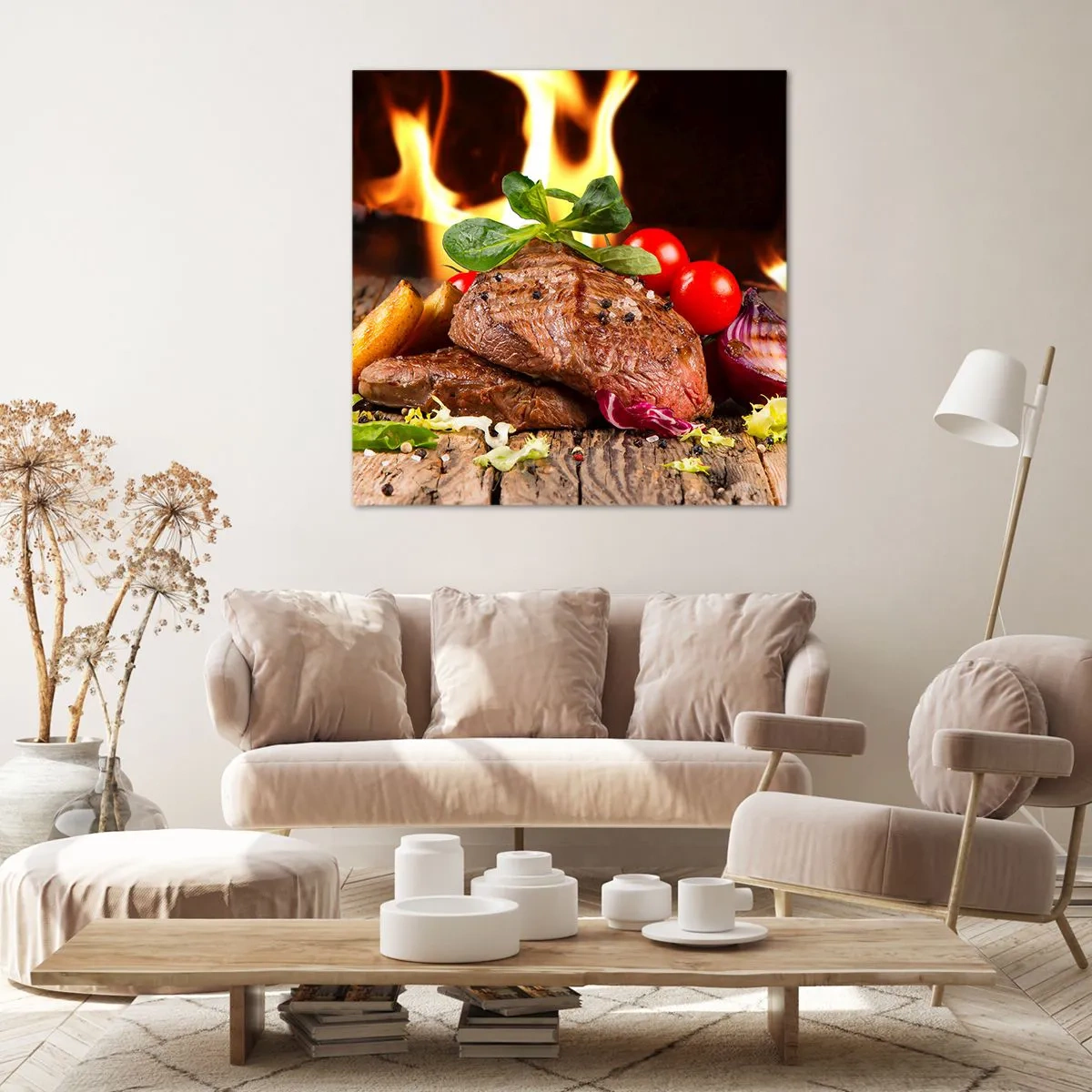 Canvas picture - Smokey Barbecue - 60x60 cm