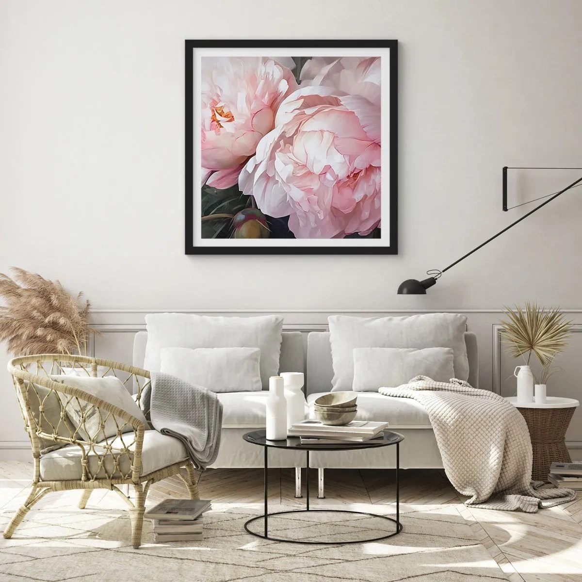 Poster in black frame - Captured in Full Bloom - 60x60 cm