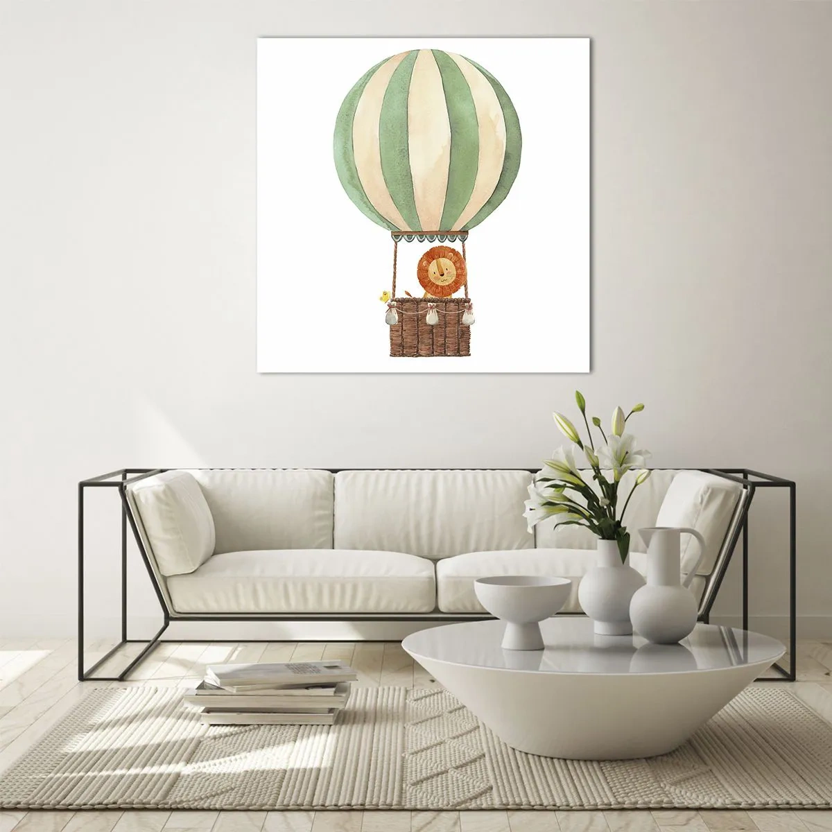 Glass picture - Leon's Adventures - 60x60 cm