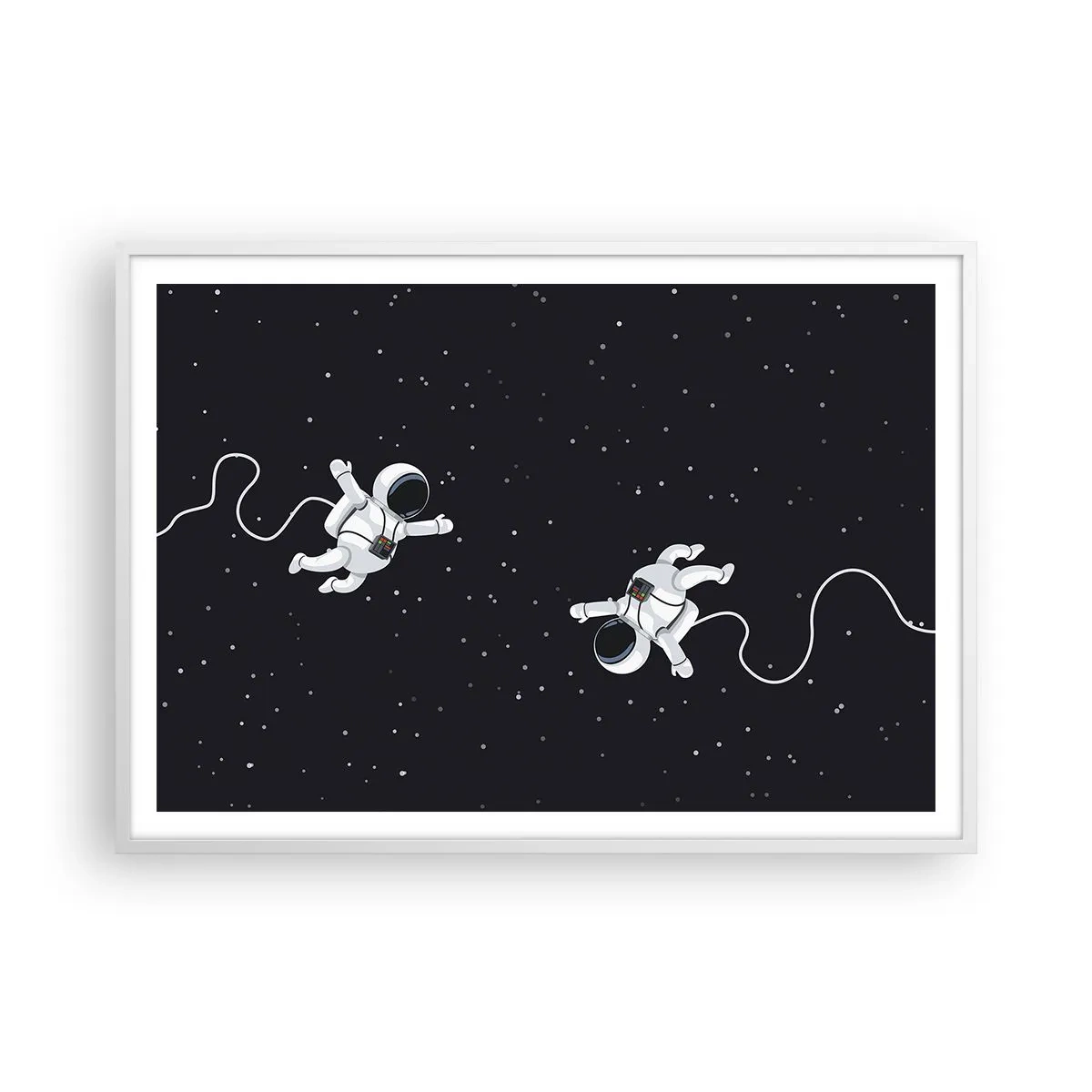 Poster in white frmae - Space Dance - 100x70 cm