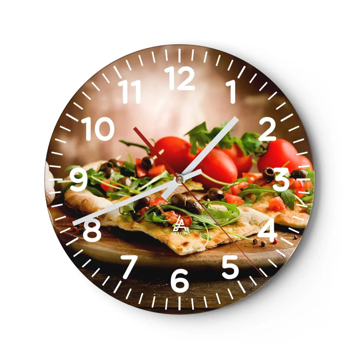 Wall clock - Clock on glass - Straight from the Oven and Garden - 40x40 cm