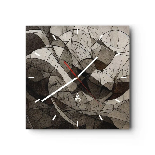 Wall clock - Clock on glass - Circulation of the Colours of the Earth - 30x30 cm