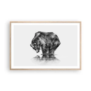 Poster in light oak frame - Nice to See Someone Close - 91x61 cm