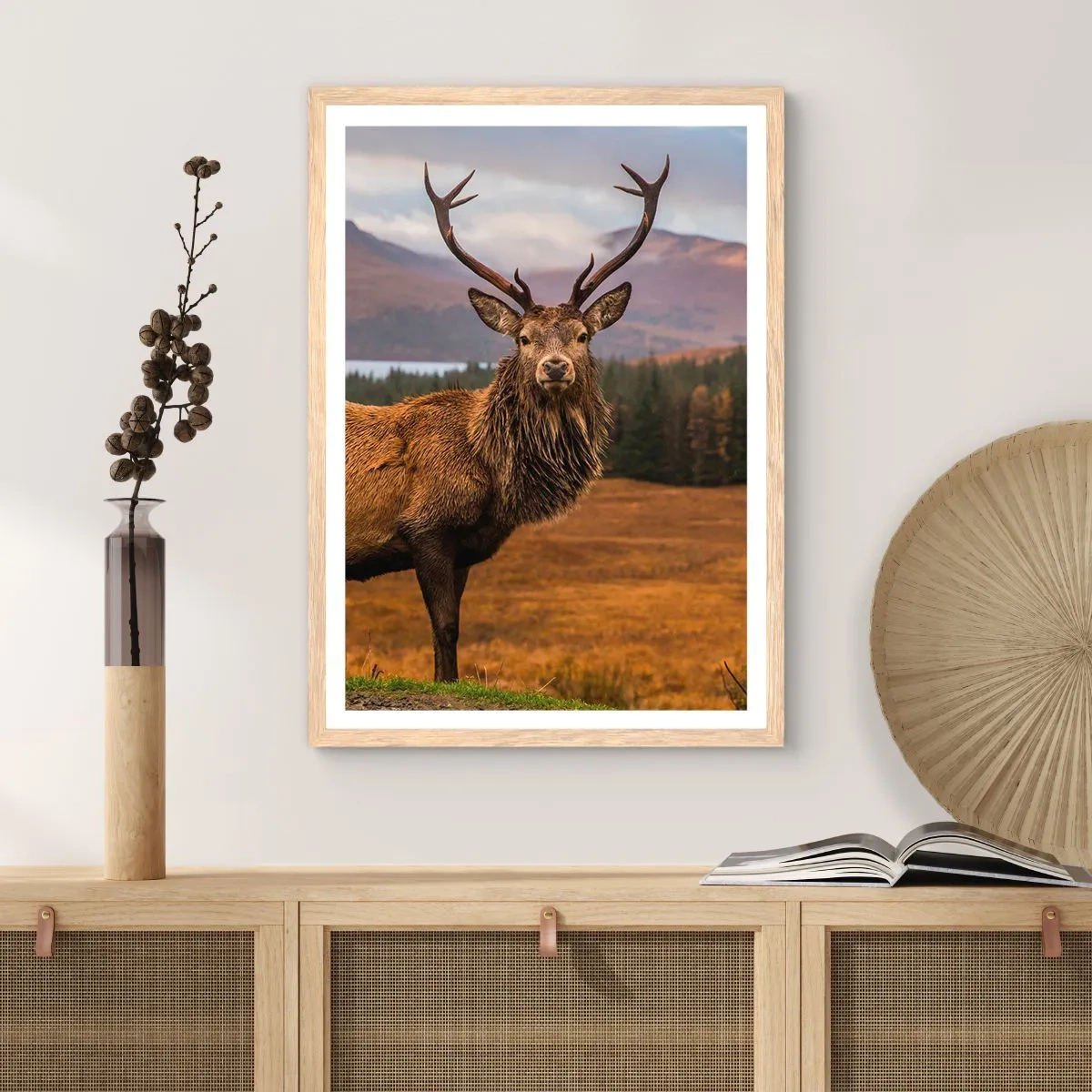 Poster in light oak frame - Majesty of Nature - 30x40 cm