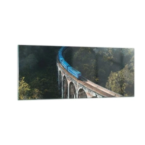 Glass picture - Train through Nature - 100x40 cm