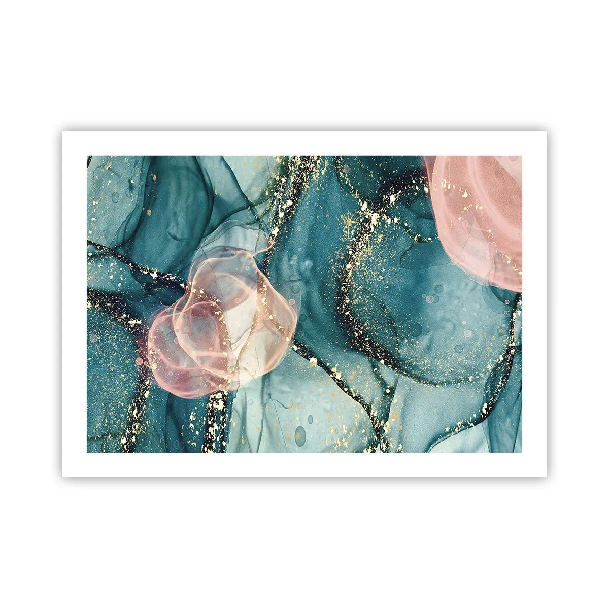 Poster - Silm Blue, Tulle Pink - 70x50 cm