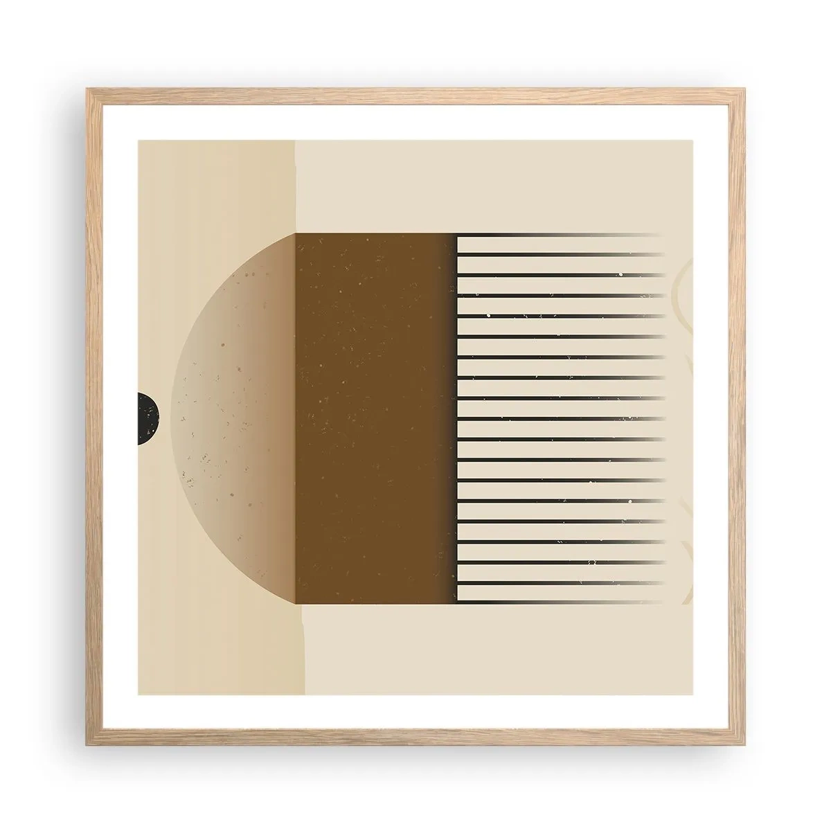 Poster in light oak frame - Different States - 60x60 cm