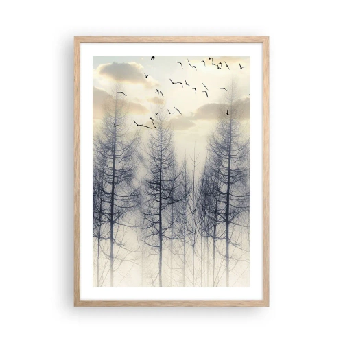 Poster in light oak frame - Spirits of the Forest - 50x70 cm