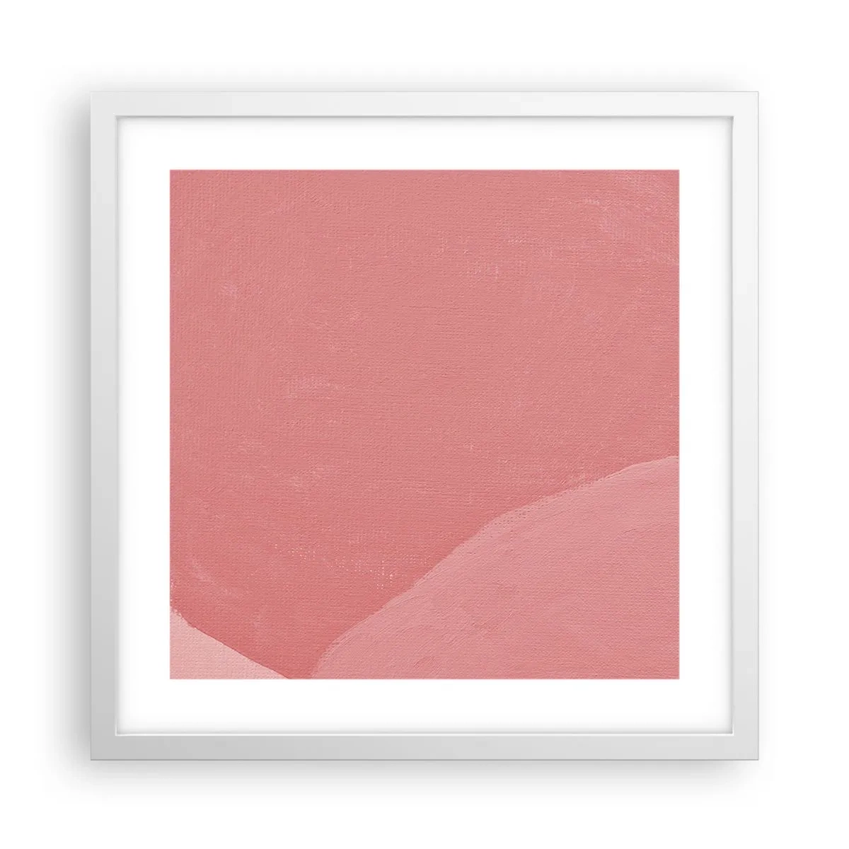 Poster in white frmae - Organic Composition In Pink - 40x40 cm