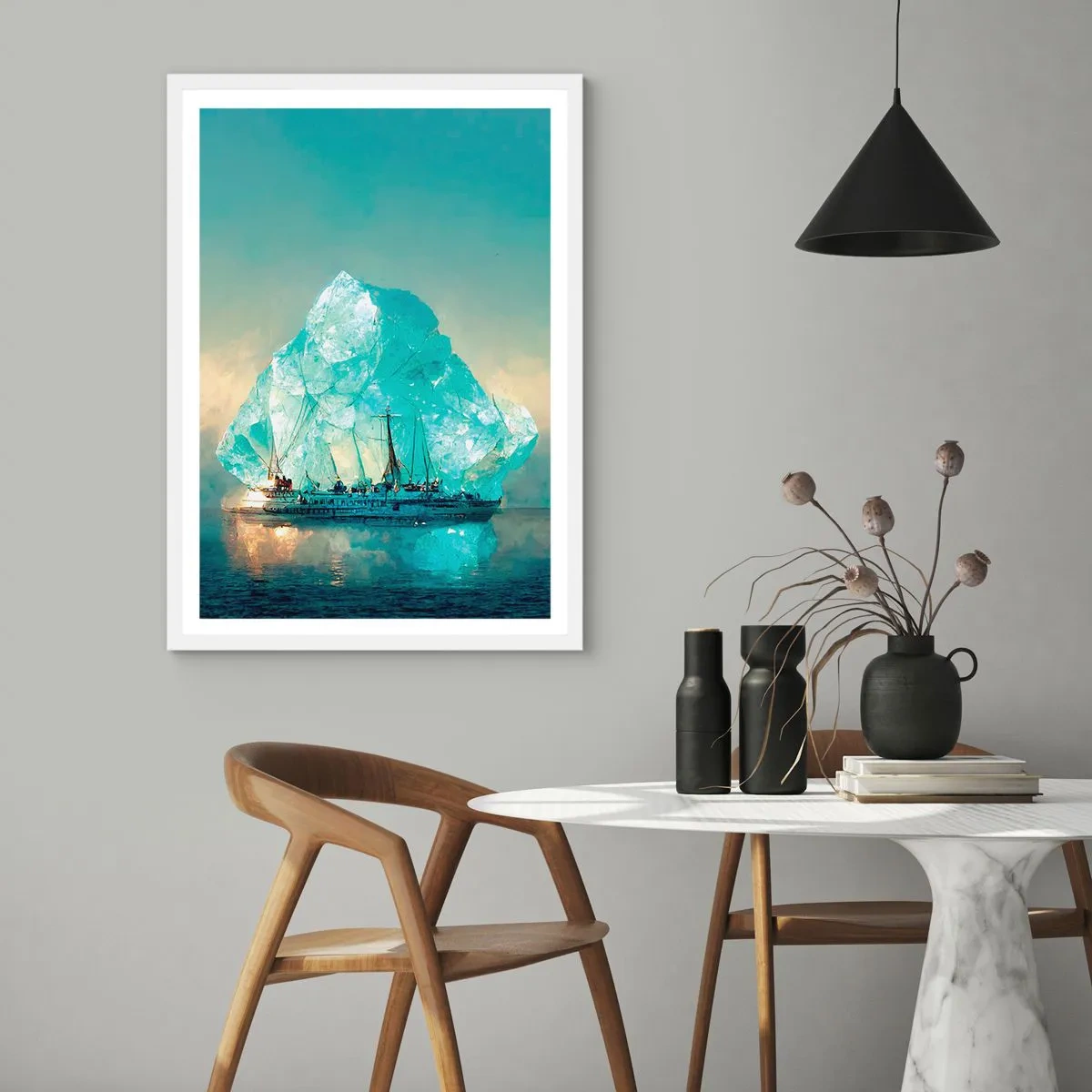 Poster in white frmae - Arctic Diamond - 30x40 cm