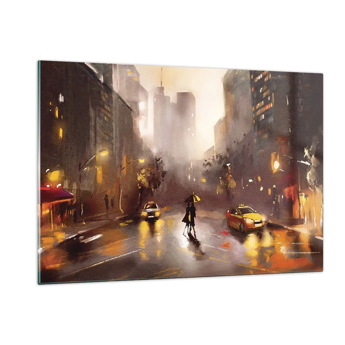 Glass picture - In New York Lights - 120x80 cm
