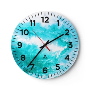 Wall clock - Clock on glass - At the Heart of Element - 30x30 cm