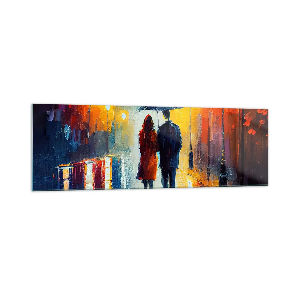 Glass picture - Together - Colourful Night - 160x50 cm