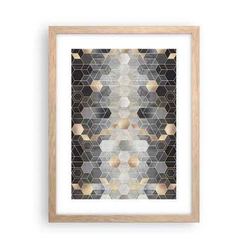 Poster in light oak frame - Diamond Composition - 30x40 cm
