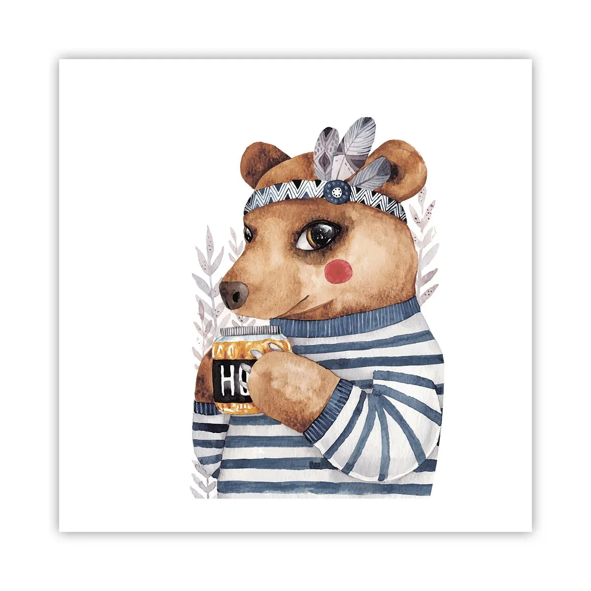 Poster - Sweet Lady Bear - 50x50 cm