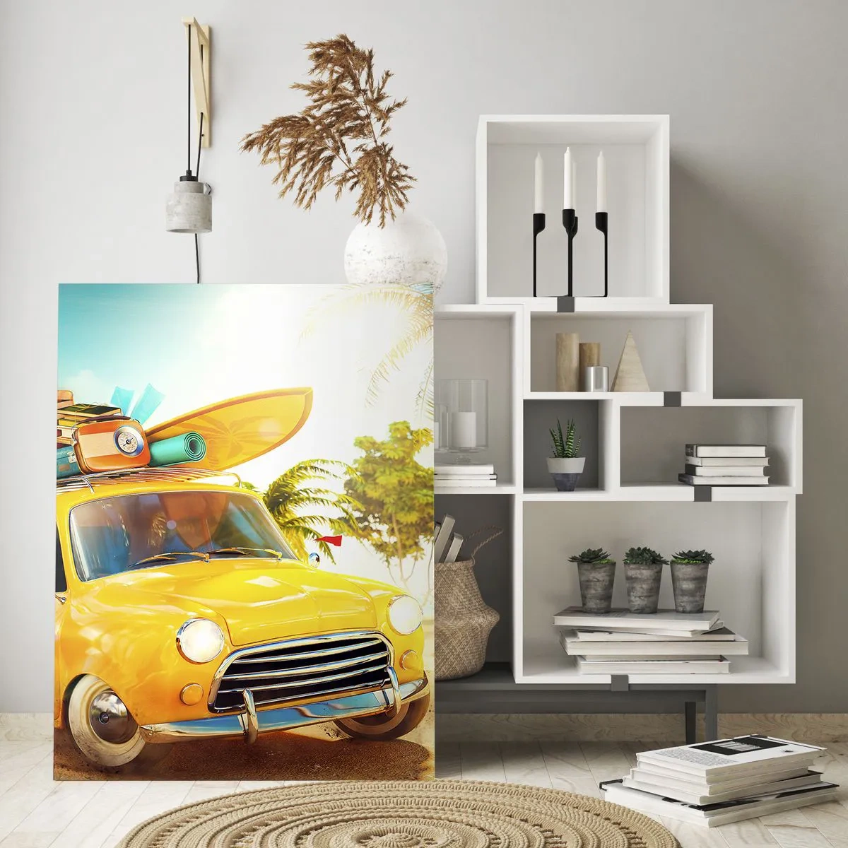 Glass picture - Happy Travels - 50x70 cm