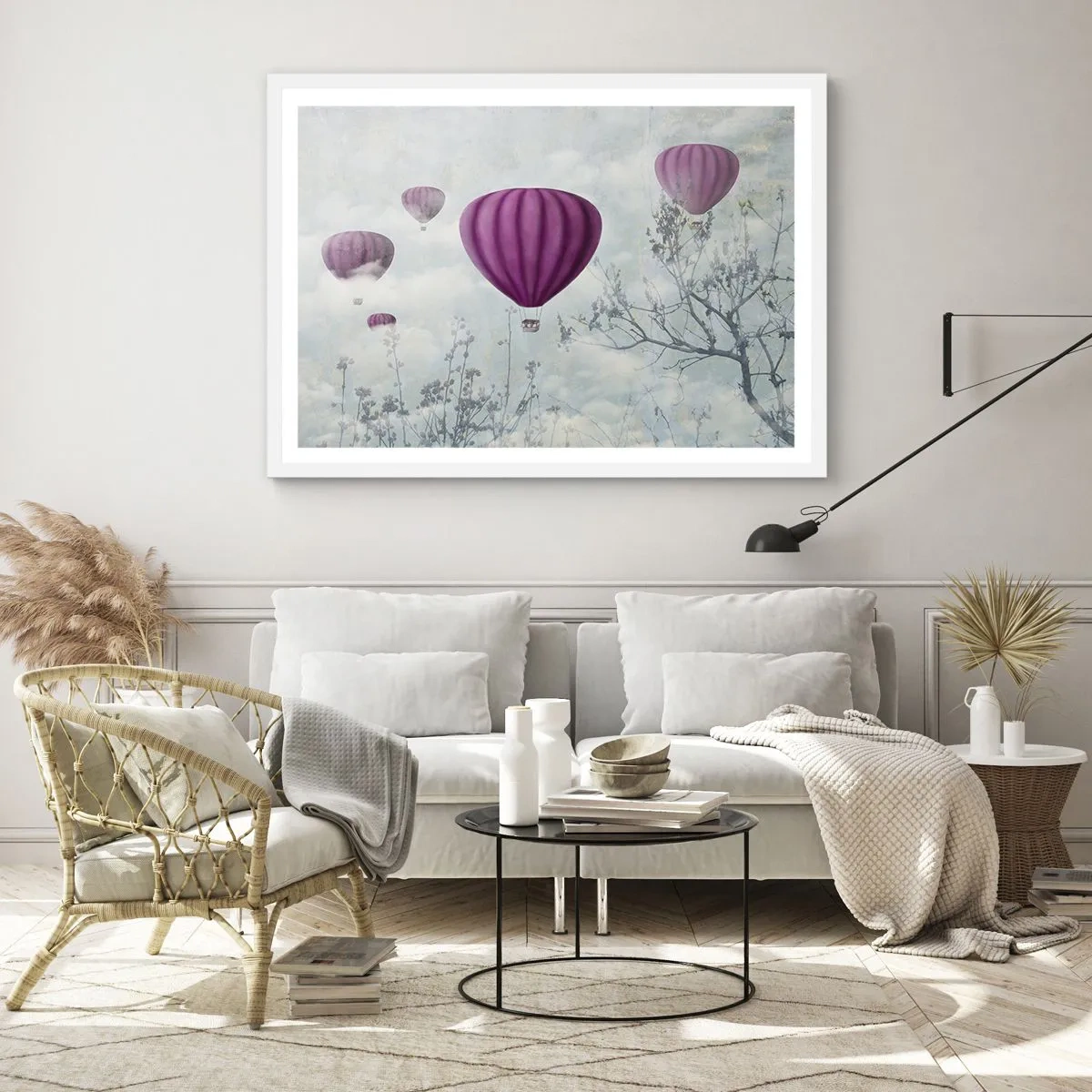 Poster in white frmae - Like Ships in the Sky - 100x70 cm
