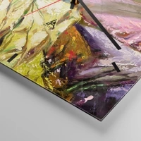 Clock face with lines