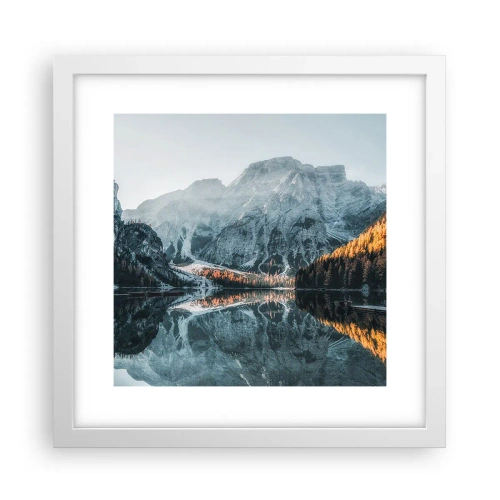 Poster in white frmae - Mirror Landscape - 30x30 cm