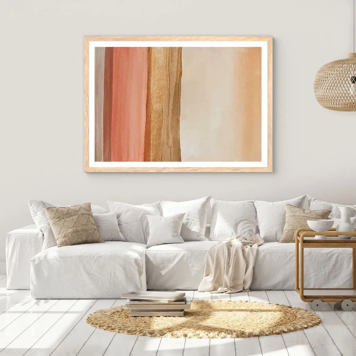 Poster in light oak frame - Vertical Composition - 40x30 cm
