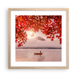 Poster in light oak frame - In Japanese Style - 40x40 cm