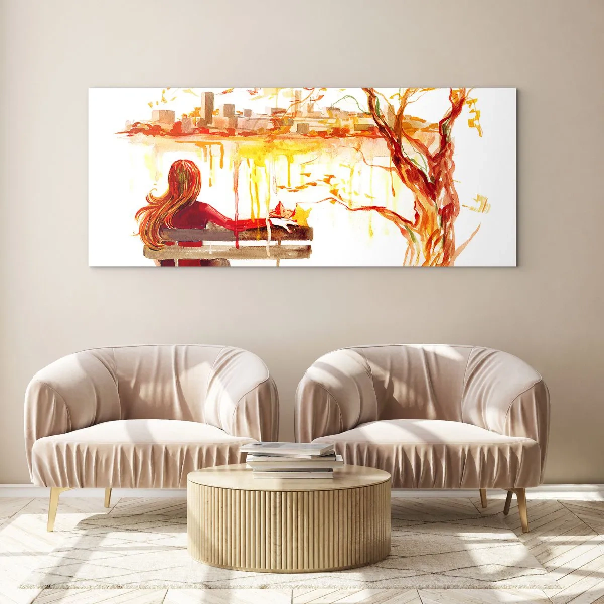 Glass picture - Moment of Reflection - 100x40 cm
