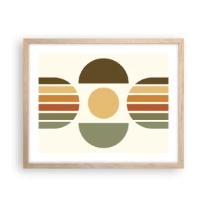 Poster in light oak frame - In the Colours of Soli - 50x40 cm