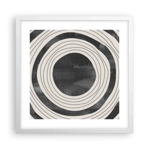 Poster in white frmae - Heart of the Matter - 40x40 cm