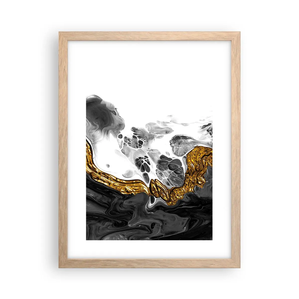 Poster in light oak frame - Limited Composition - 30x40 cm