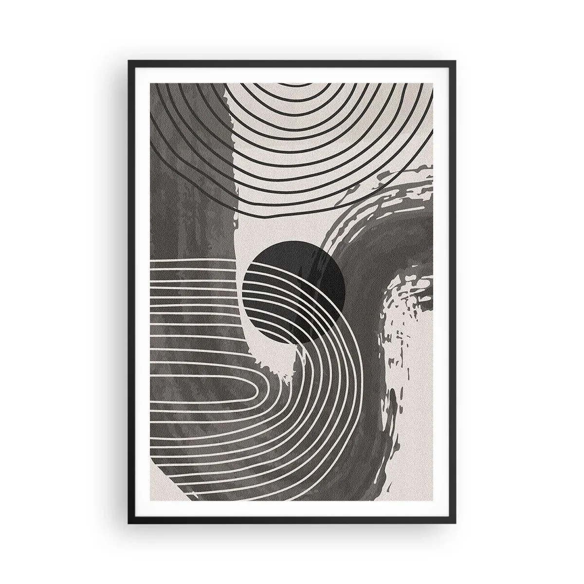 Poster in black frame - Oval Wins - 70x100 cm