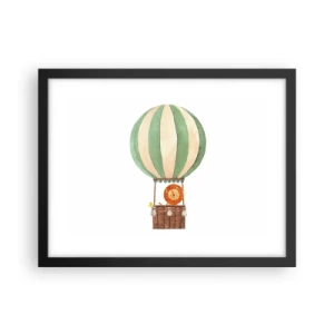 Poster in black frame - Leon's Adventures - 40x30 cm