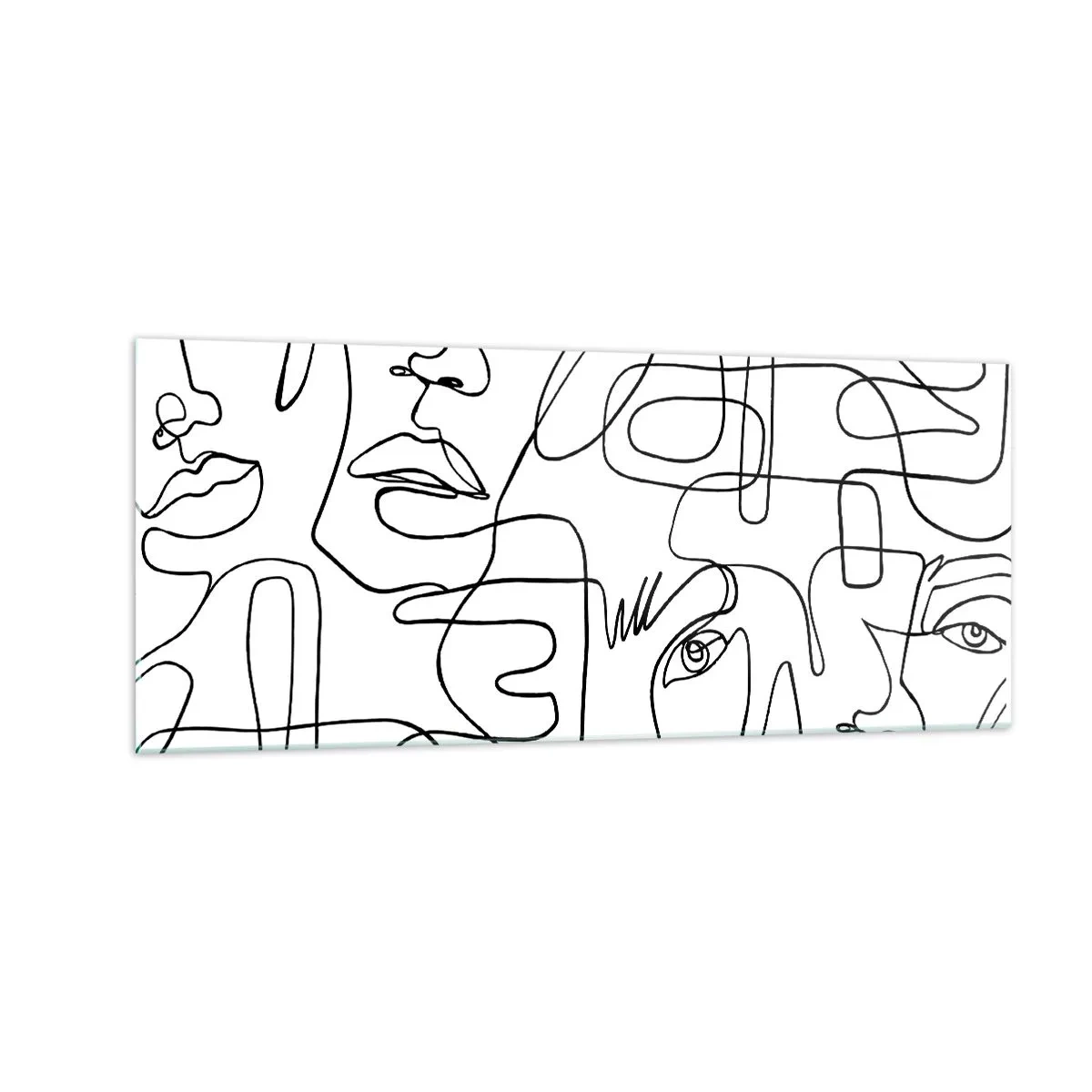 Glass picture - Tangled up in Emotions - 100x40 cm