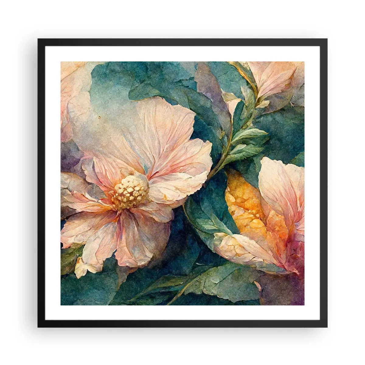 Poster in black frame - Sheer Subtelty - 60x60 cm