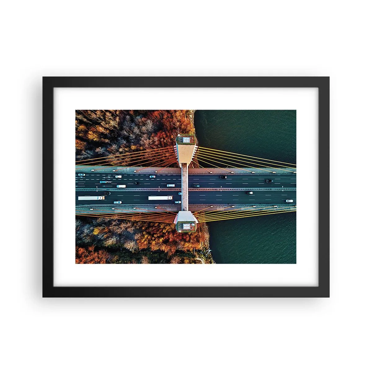 Poster in black frame - Behind Seas and Oceans - 40x30 cm