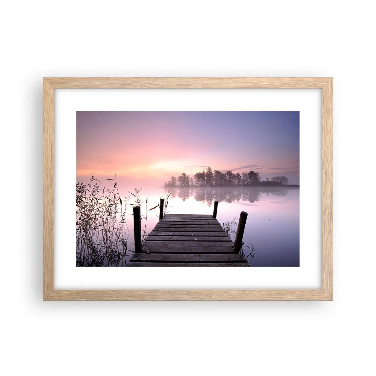 Poster in light oak frame - Out from a Lilac Fog… - 40x30 cm
