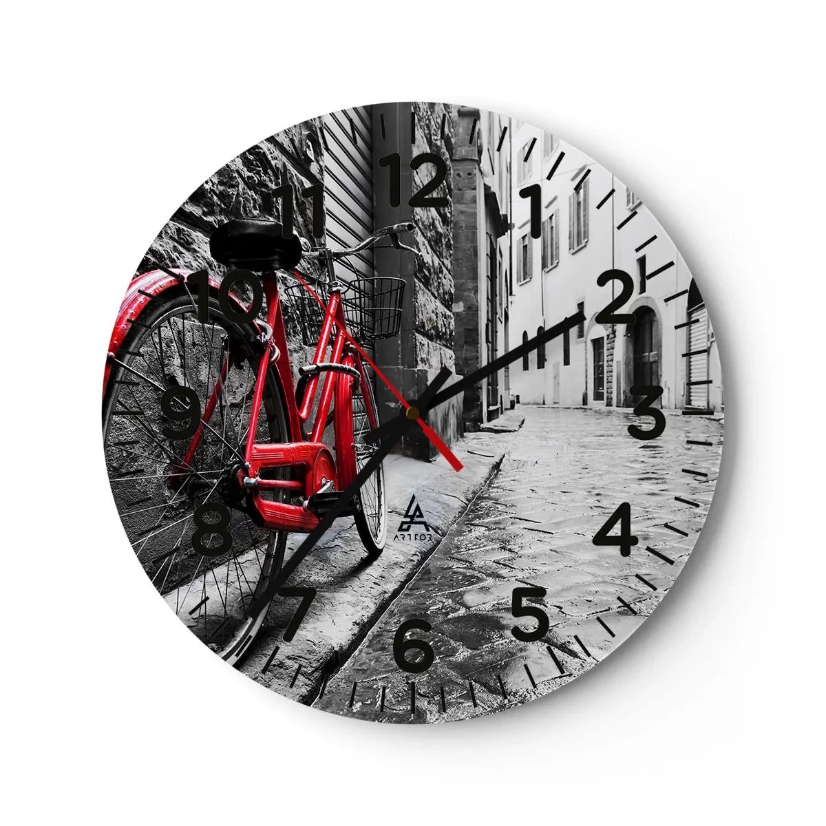 Wall clock - Clock on glass - Real Beauty Does Not Age - 30x30 cm
