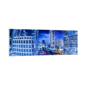 Glass picture - Rhythms of a City by Night - 90x30 cm