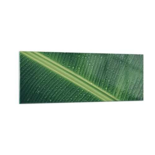 Glass picture - Structure of Green - 140x50 cm
