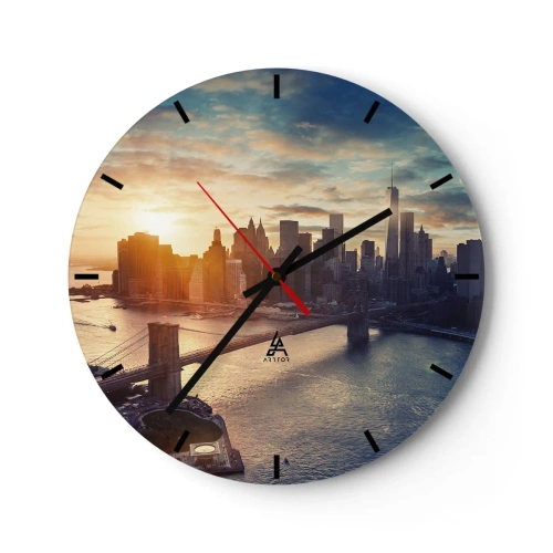 Wall clock - Clock on glass - Monument to the Culture of the West - 40x40 cm