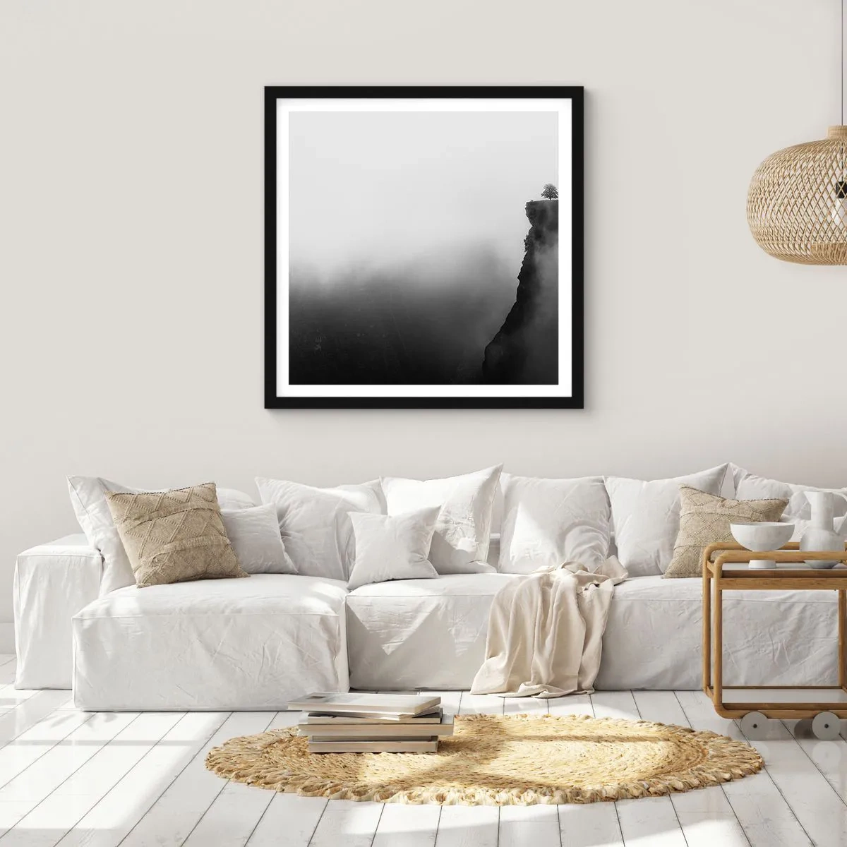 Poster in black frame - On the Edge of the World - 50x50 cm