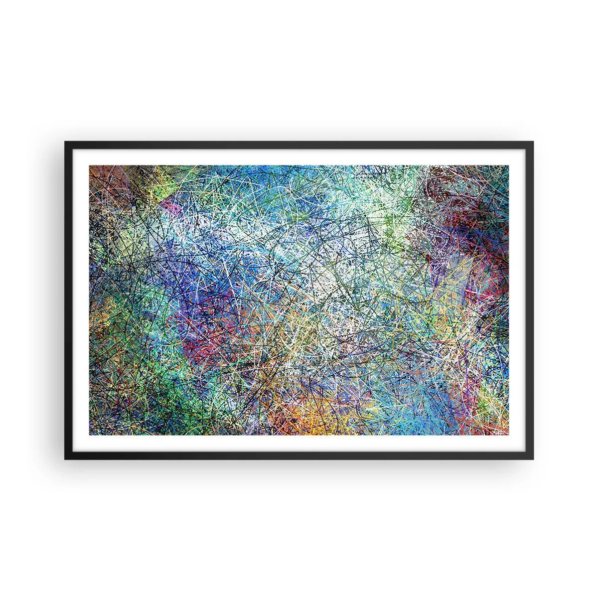 Poster in black frame - It's Not So Simple - 91x61 cm