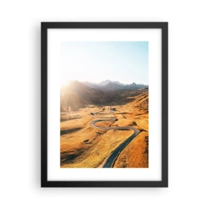 Poster in black frame - In a Golden Valley - 30x40 cm