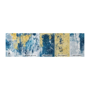 Photo Wallpaper Sample Premium Sand - Abstract Full of Optimism - Abstraction, Piece, Stains - 100x30 cm