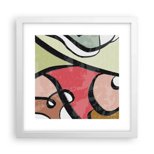 Poster in white frmae - Pirouettes Among Colours - 30x30 cm