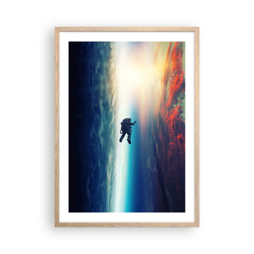 Poster in light oak frame - Confronting the Universe - 50x70 cm