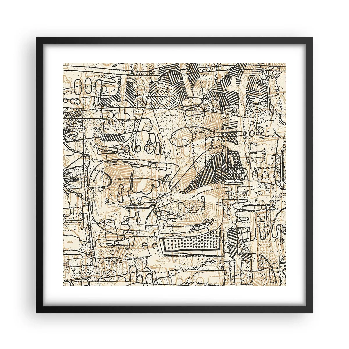 Poster in black frame - Waiting to Be Decoded - 50x50 cm