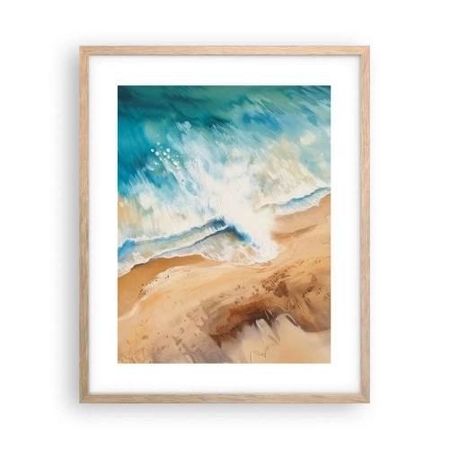Poster in light oak frame - Returning Wave - 40x50 cm