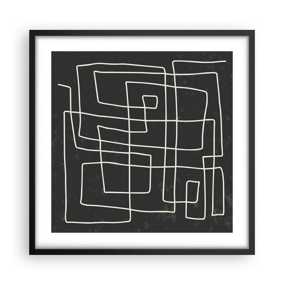 Poster in black frame - Not Too Straight - 50x50 cm