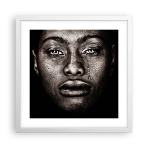 Poster in white frmae - One Tear - 40x40 cm