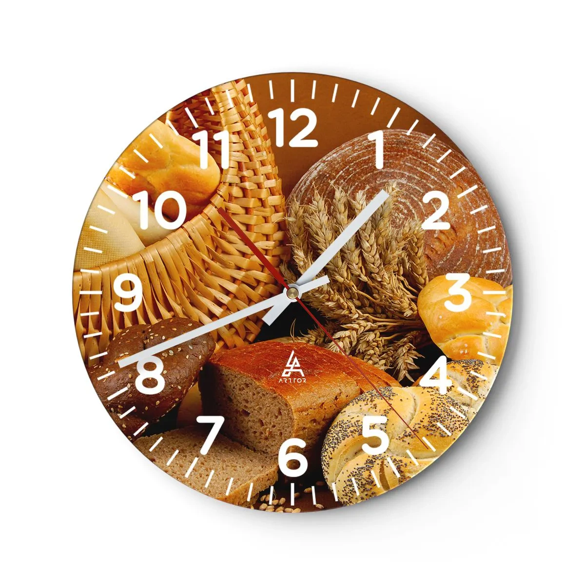 Wall clock - Clock on glass - We've Baked It! - 40x40 cm
